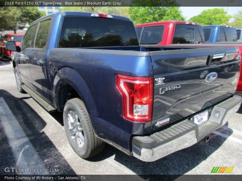 Blue Jeans / Medium Earth Gray 2016 Ford F150 XLT SuperCrew