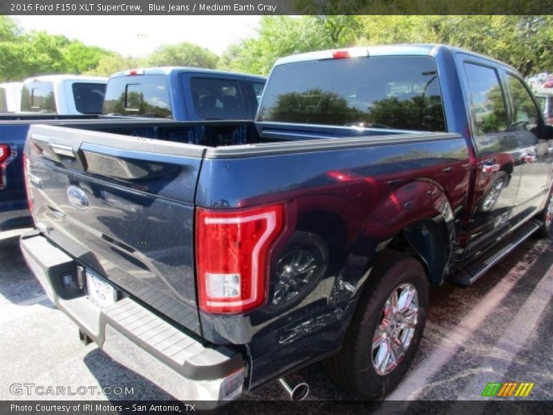Blue Jeans / Medium Earth Gray 2016 Ford F150 XLT SuperCrew