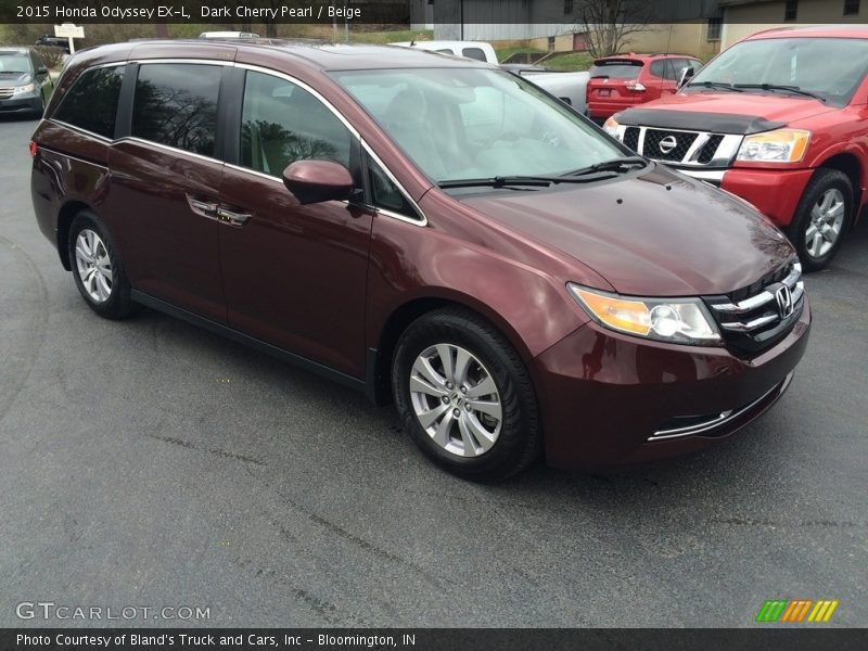 Dark Cherry Pearl / Beige 2015 Honda Odyssey EX-L
