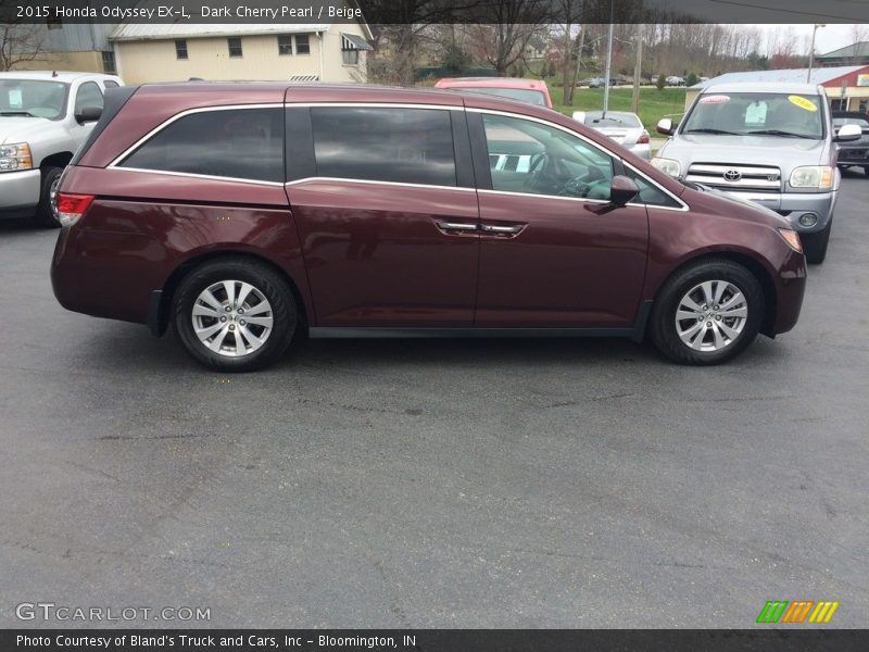 Dark Cherry Pearl / Beige 2015 Honda Odyssey EX-L