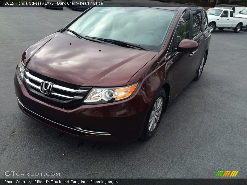 Dark Cherry Pearl / Beige 2015 Honda Odyssey EX-L