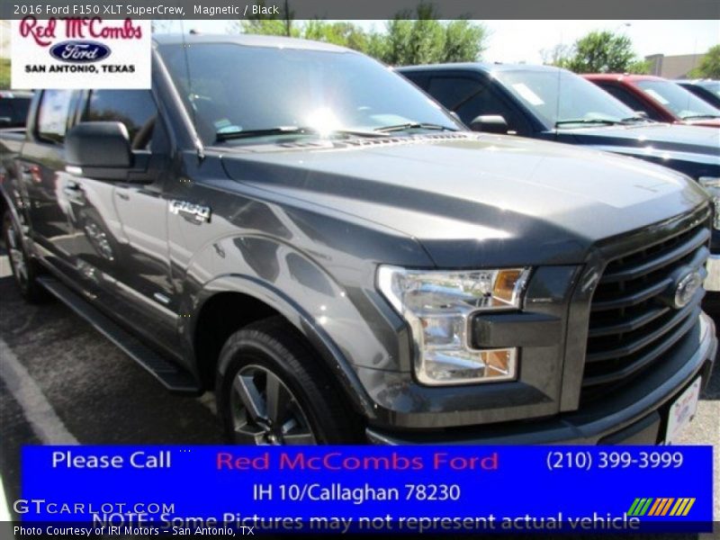 Magnetic / Black 2016 Ford F150 XLT SuperCrew