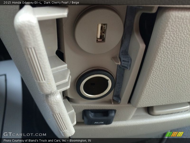 Dark Cherry Pearl / Beige 2015 Honda Odyssey EX-L
