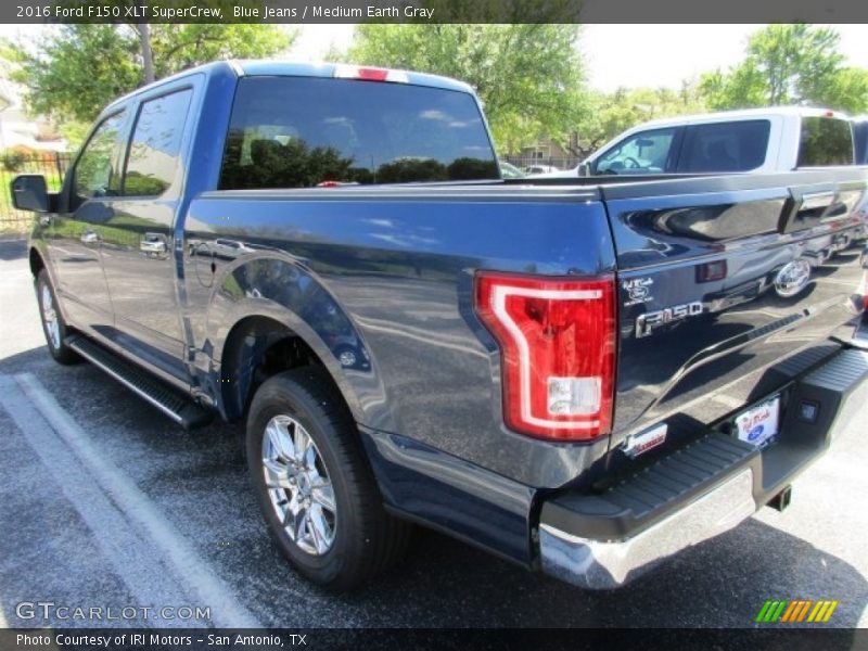 Blue Jeans / Medium Earth Gray 2016 Ford F150 XLT SuperCrew