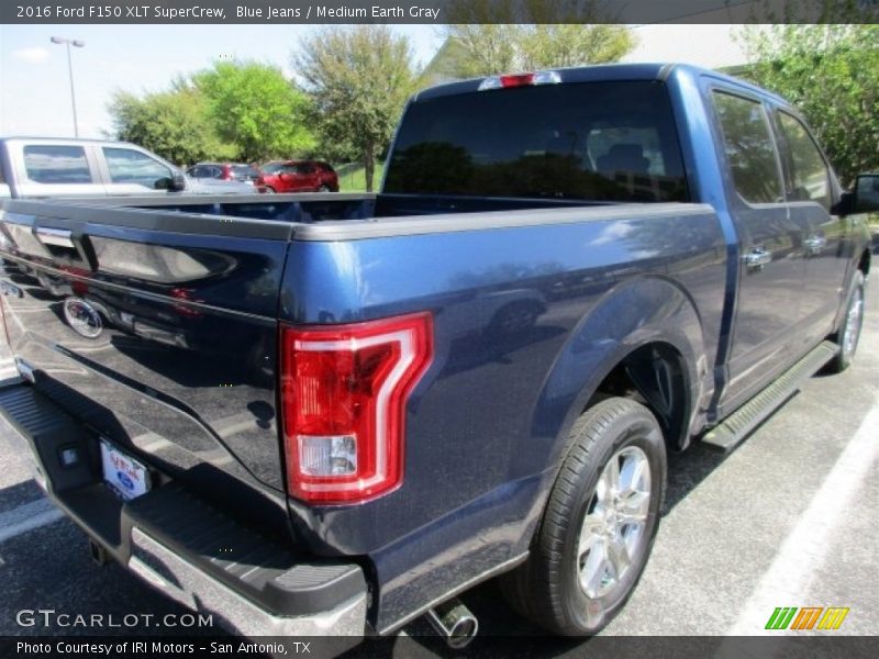 Blue Jeans / Medium Earth Gray 2016 Ford F150 XLT SuperCrew