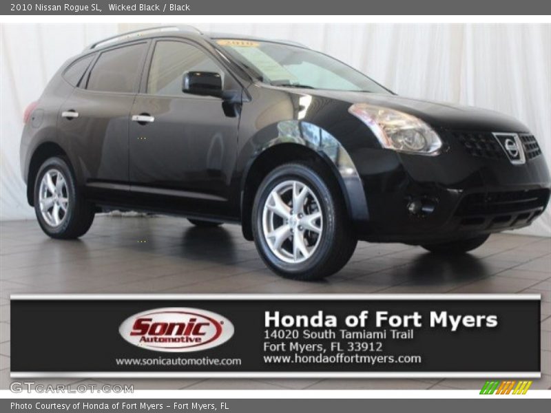 Wicked Black / Black 2010 Nissan Rogue SL