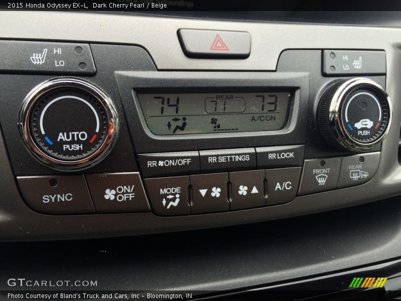 Dark Cherry Pearl / Beige 2015 Honda Odyssey EX-L