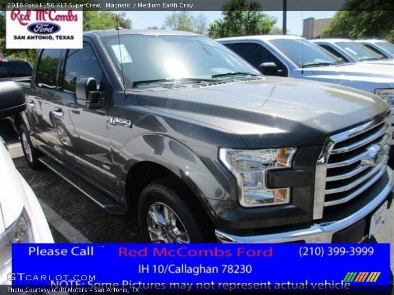 Magnetic / Medium Earth Gray 2016 Ford F150 XLT SuperCrew
