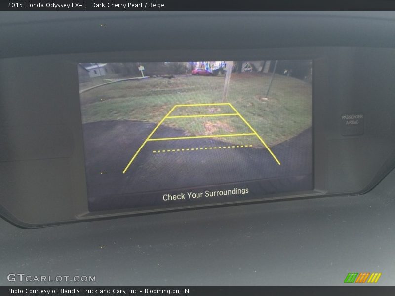 Dark Cherry Pearl / Beige 2015 Honda Odyssey EX-L