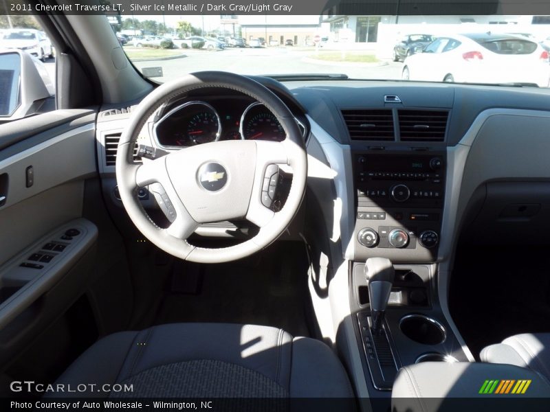 Silver Ice Metallic / Dark Gray/Light Gray 2011 Chevrolet Traverse LT