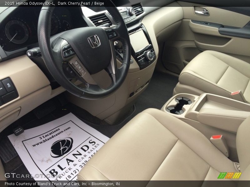Dark Cherry Pearl / Beige 2015 Honda Odyssey EX-L