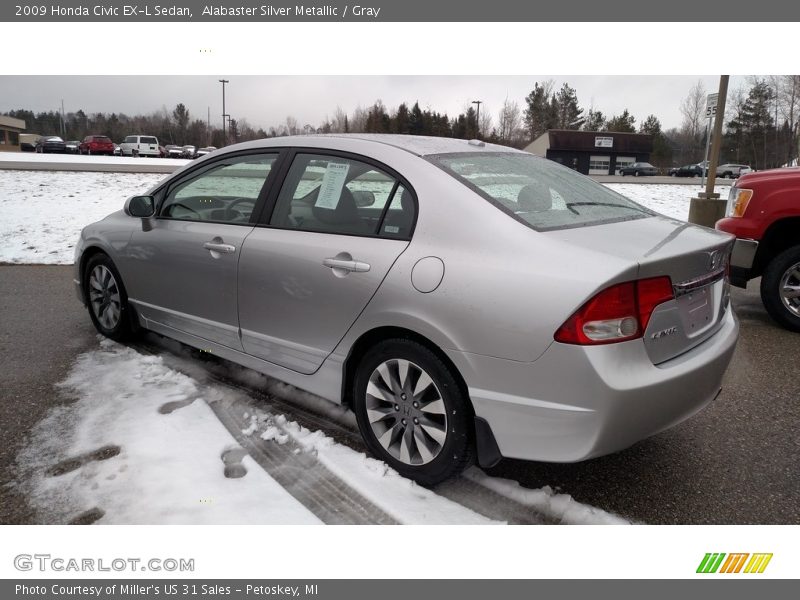 Alabaster Silver Metallic / Gray 2009 Honda Civic EX-L Sedan