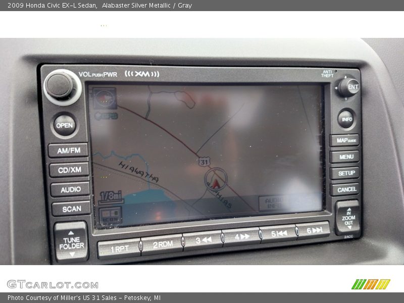 Alabaster Silver Metallic / Gray 2009 Honda Civic EX-L Sedan