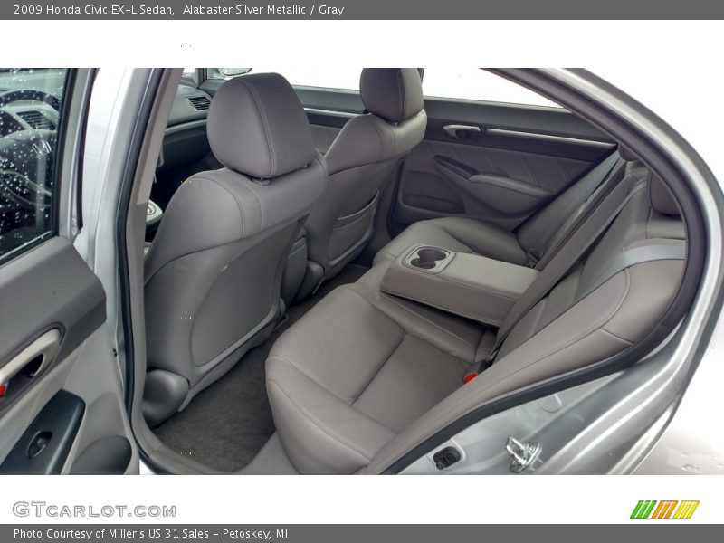 Alabaster Silver Metallic / Gray 2009 Honda Civic EX-L Sedan