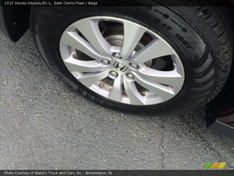 Dark Cherry Pearl / Beige 2015 Honda Odyssey EX-L