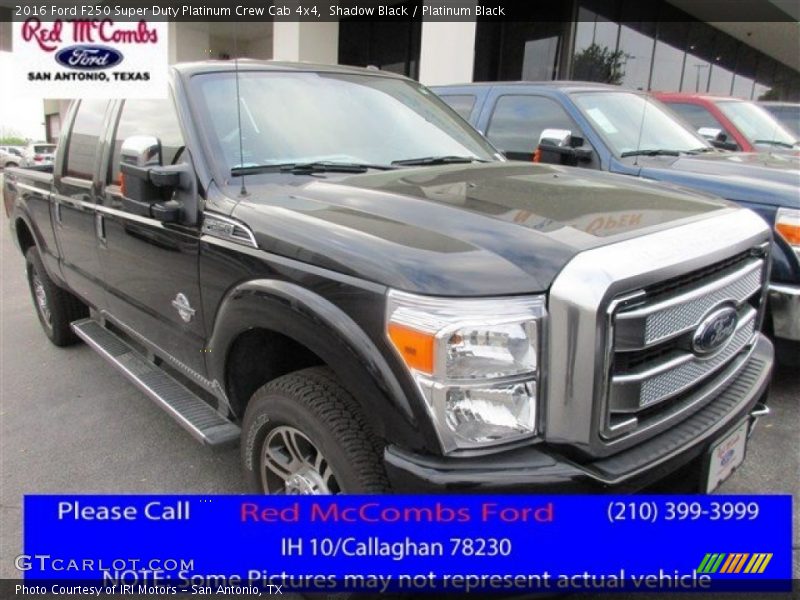 Shadow Black / Platinum Black 2016 Ford F250 Super Duty Platinum Crew Cab 4x4