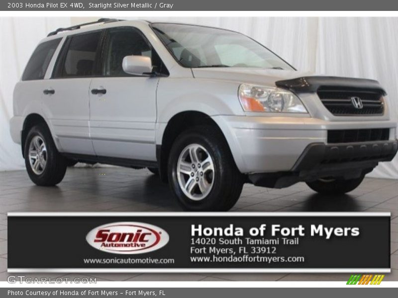 Starlight Silver Metallic / Gray 2003 Honda Pilot EX 4WD