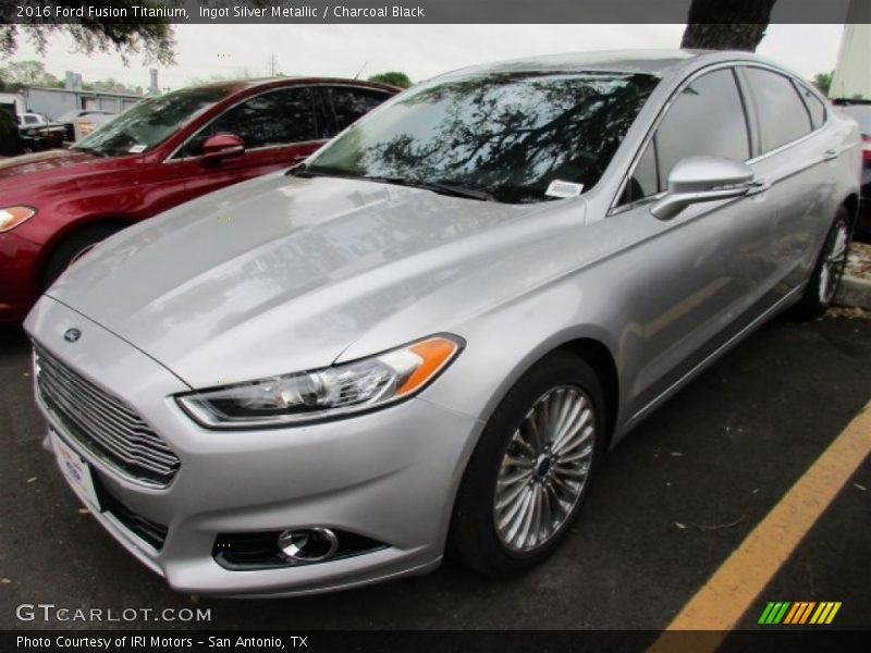 Ingot Silver Metallic / Charcoal Black 2016 Ford Fusion Titanium