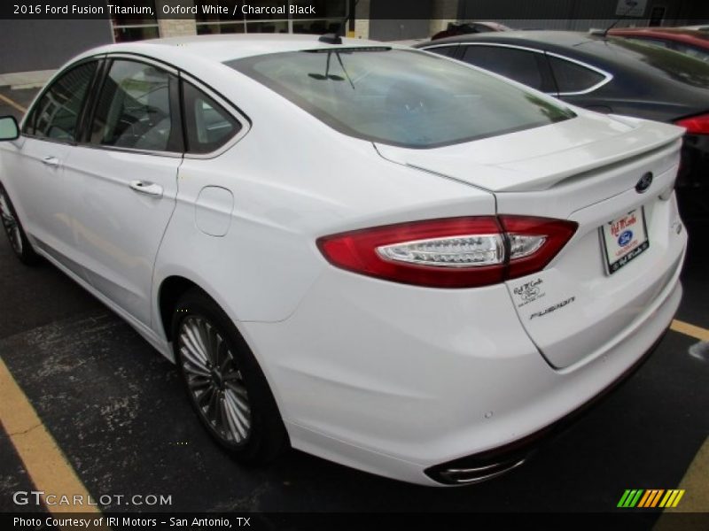 Oxford White / Charcoal Black 2016 Ford Fusion Titanium