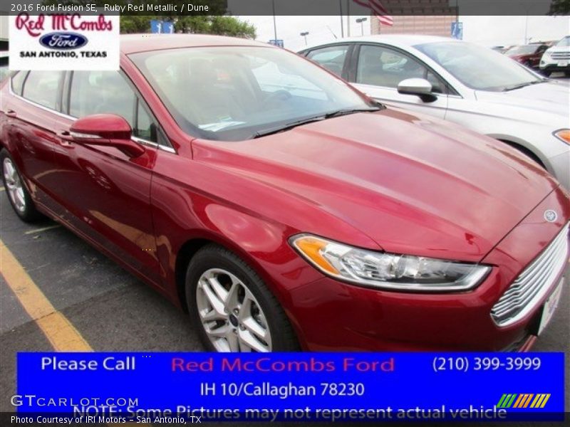 Ruby Red Metallic / Dune 2016 Ford Fusion SE