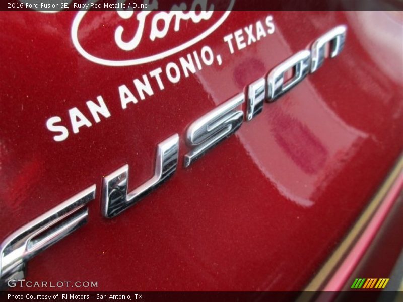 Ruby Red Metallic / Dune 2016 Ford Fusion SE
