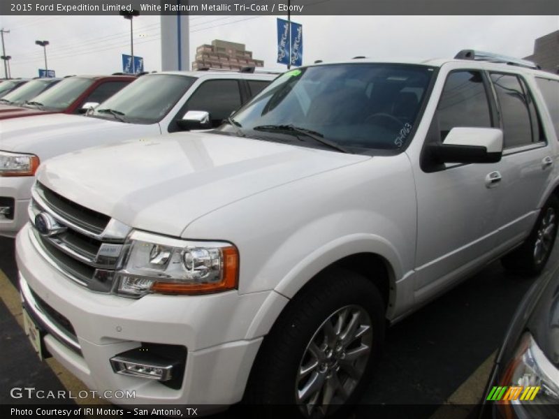 White Platinum Metallic Tri-Coat / Ebony 2015 Ford Expedition Limited