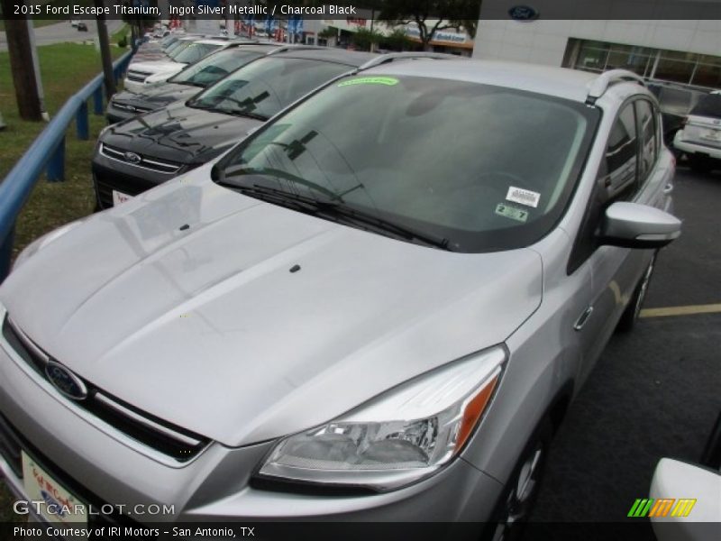 Ingot Silver Metallic / Charcoal Black 2015 Ford Escape Titanium