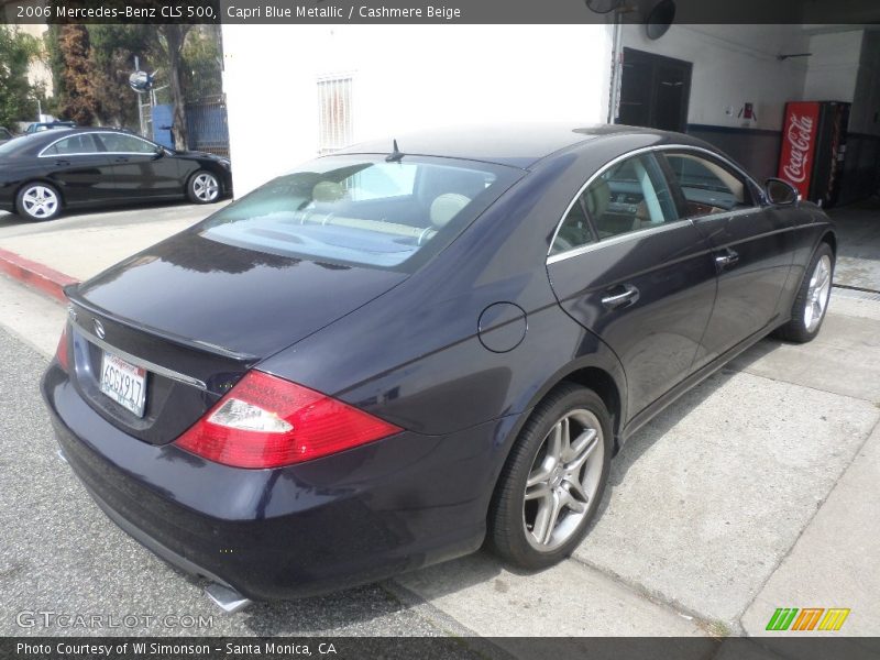 Capri Blue Metallic / Cashmere Beige 2006 Mercedes-Benz CLS 500