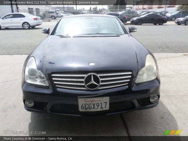 Capri Blue Metallic / Cashmere Beige 2006 Mercedes-Benz CLS 500