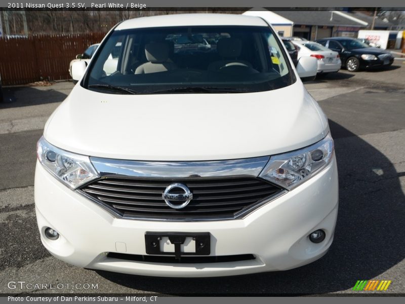 Pearl White / Beige 2011 Nissan Quest 3.5 SV
