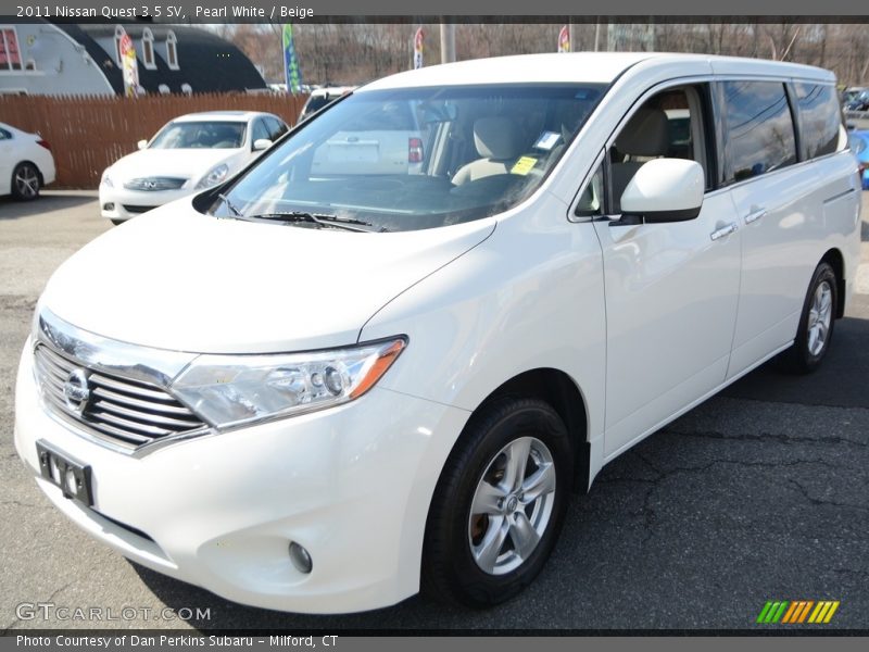 Pearl White / Beige 2011 Nissan Quest 3.5 SV