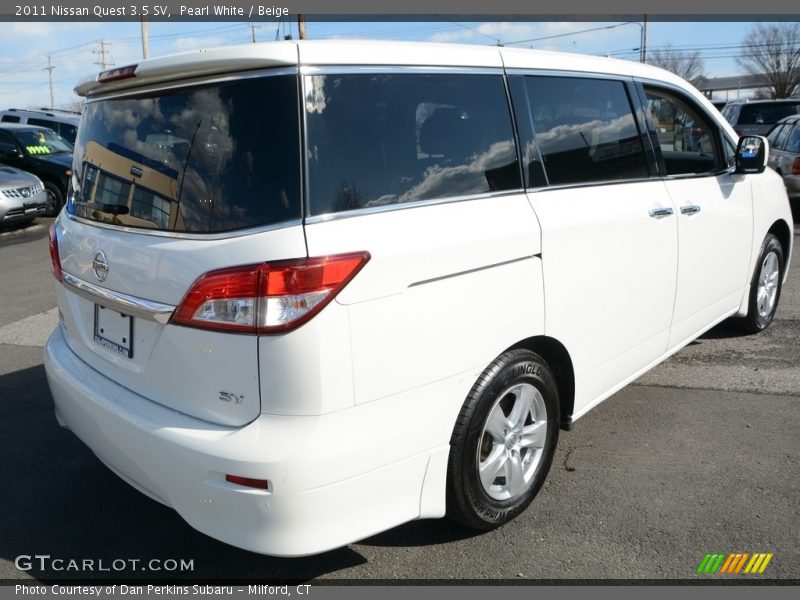 Pearl White / Beige 2011 Nissan Quest 3.5 SV