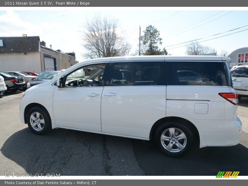 Pearl White / Beige 2011 Nissan Quest 3.5 SV