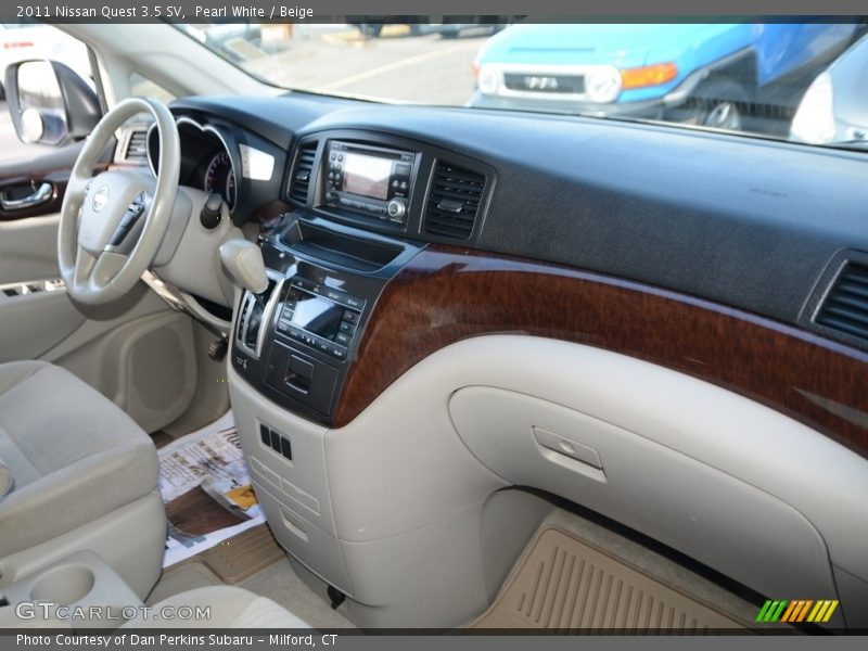 Pearl White / Beige 2011 Nissan Quest 3.5 SV