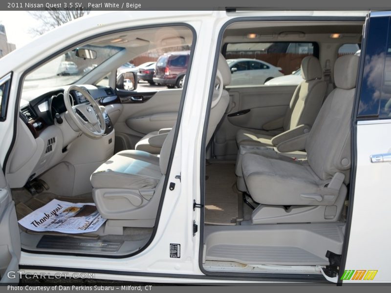 Pearl White / Beige 2011 Nissan Quest 3.5 SV