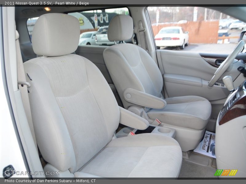 Pearl White / Beige 2011 Nissan Quest 3.5 SV