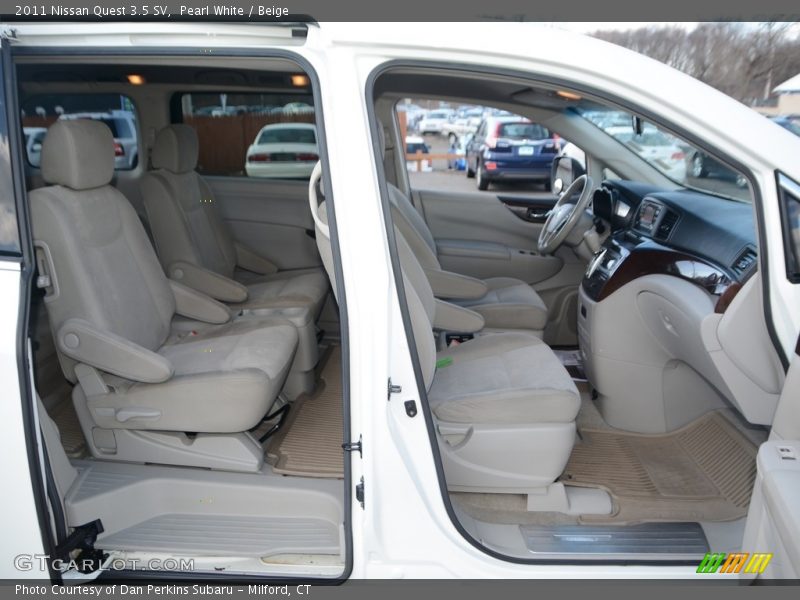 Pearl White / Beige 2011 Nissan Quest 3.5 SV