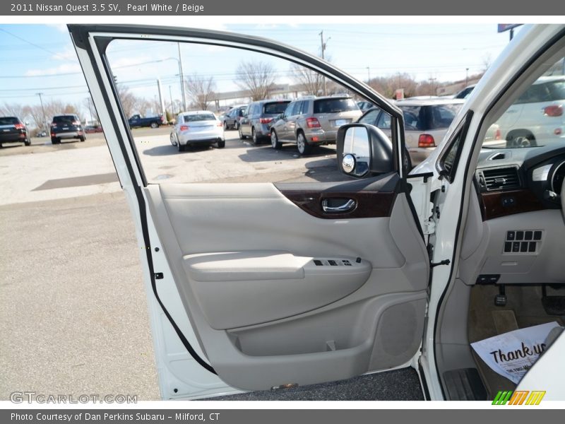 Pearl White / Beige 2011 Nissan Quest 3.5 SV