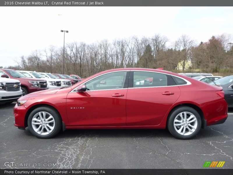 Crystal Red Tintcoat / Jet Black 2016 Chevrolet Malibu LT