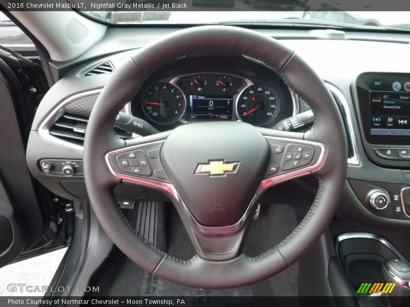 Nightfall Gray Metallic / Jet Black 2016 Chevrolet Malibu LT