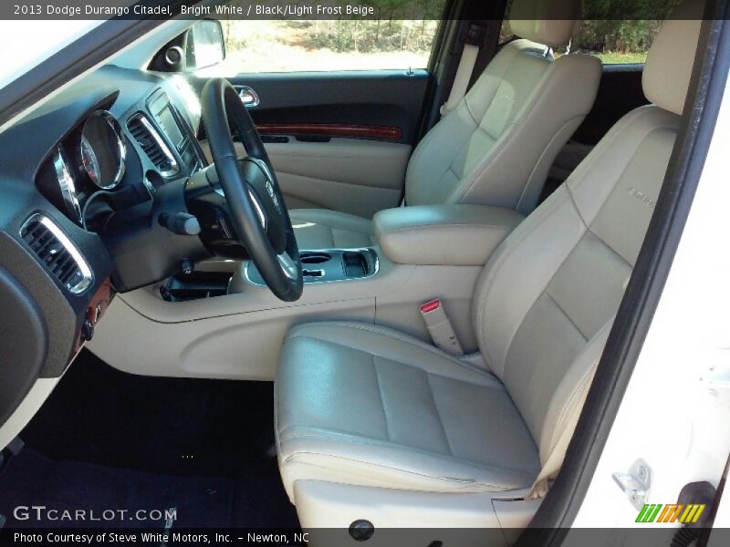 Bright White / Black/Light Frost Beige 2013 Dodge Durango Citadel
