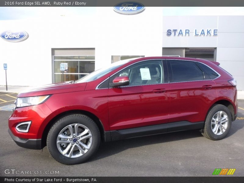 Ruby Red / Ebony 2016 Ford Edge SEL AWD