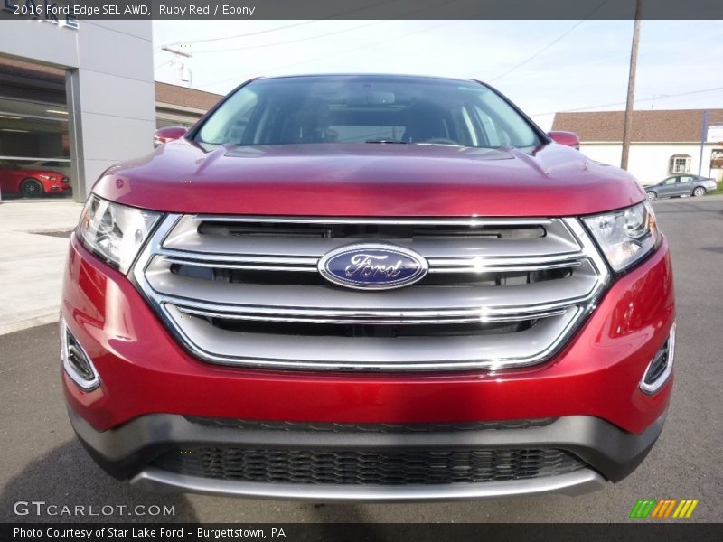 Ruby Red / Ebony 2016 Ford Edge SEL AWD