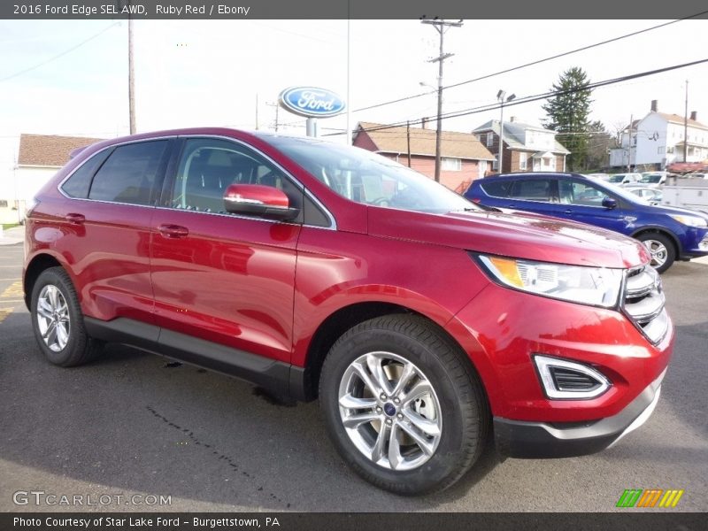 Ruby Red / Ebony 2016 Ford Edge SEL AWD
