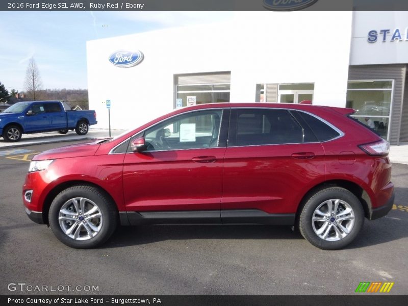 Ruby Red / Ebony 2016 Ford Edge SEL AWD