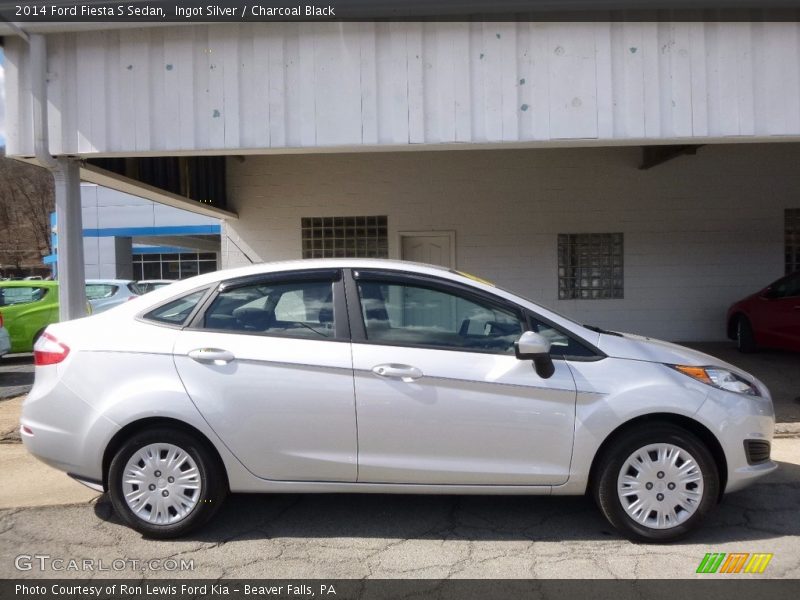 Ingot Silver / Charcoal Black 2014 Ford Fiesta S Sedan