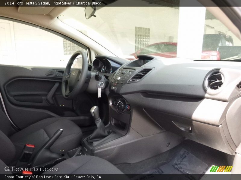 Ingot Silver / Charcoal Black 2014 Ford Fiesta S Sedan