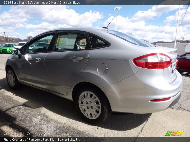 Ingot Silver / Charcoal Black 2014 Ford Fiesta S Sedan