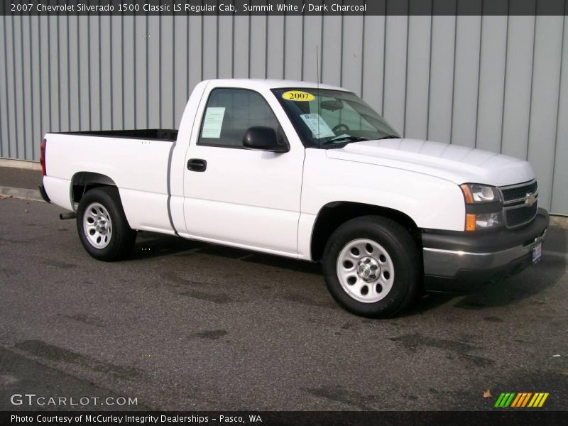 Summit White / Dark Charcoal 2007 Chevrolet Silverado 1500 Classic LS Regular Cab