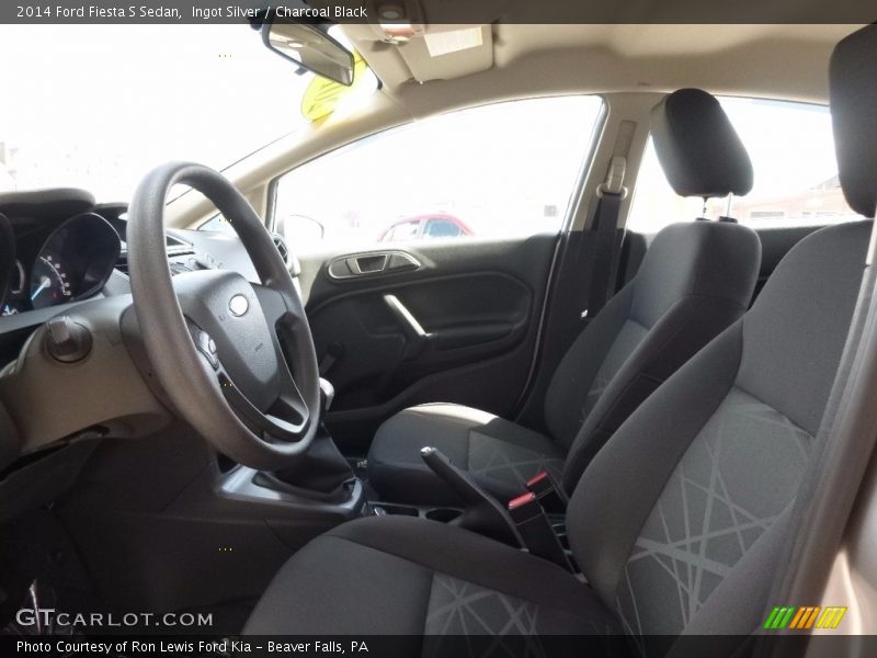 Ingot Silver / Charcoal Black 2014 Ford Fiesta S Sedan